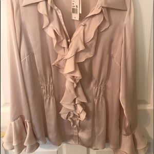CAbi blouse light pink/Champaign color